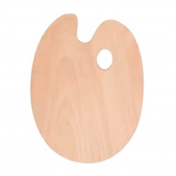 Wooden palette 30*40 oval large